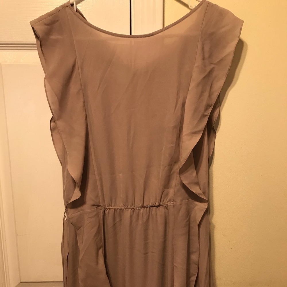 tan flowly long dress from bcbg